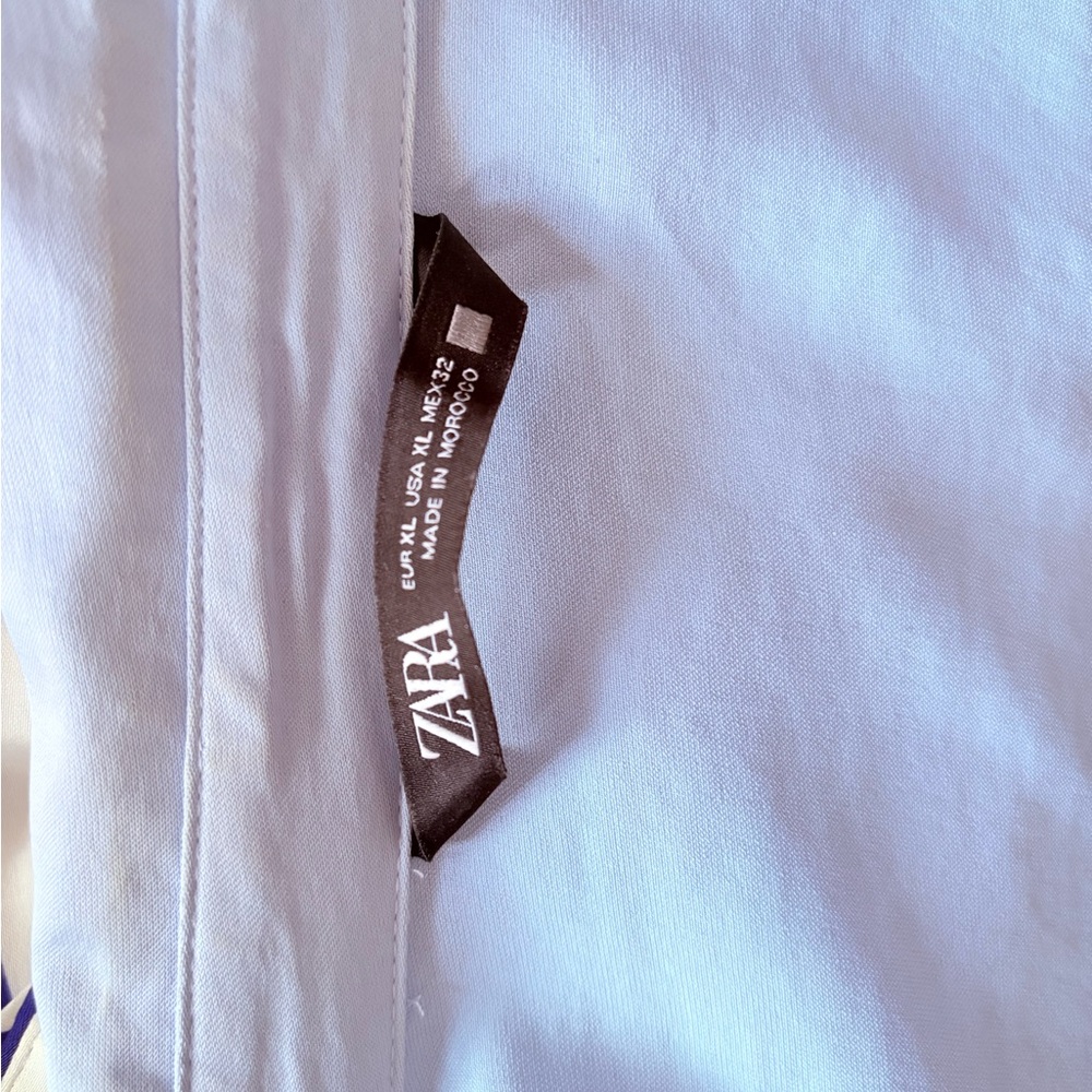Zara Light Blue Ruffle Blouse - Picture 7 of 7